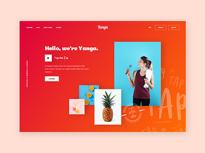 Homepage Hero Concept badge branding branding design colorful colors design fitness gym interface landingpage sports sportswater tap ui ux web webdesign website