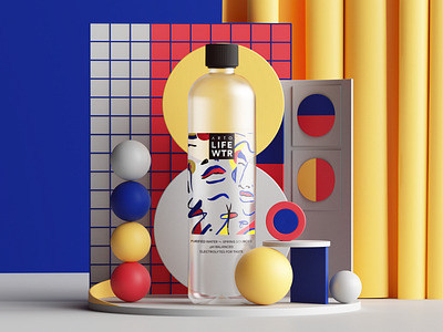 Arto Life Water 3d abstract c4d cinema4d colors design geometric illustration octane octanerender paper petertarka photoshop plants product productdesign render ui uiux web