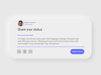 Status Update / DailyUI challenge #81 adobe adobexd status status update