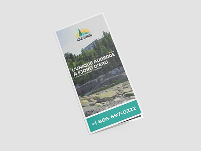 DEPLIANT - AUBERGE DE LA RIVIÈRE SAGUENAY branding graphicdesign graphics illustrator print redesign visual identity