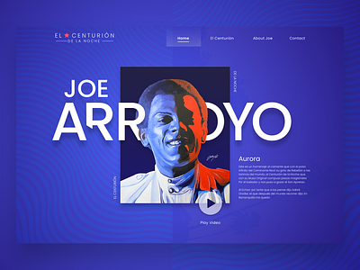 El centurion de la noche - Website Concept branding colors design gradient illustration music paint painting salsa timelapse typography ui uidesign uidesigner ux uxdesigner uxui webdesign website