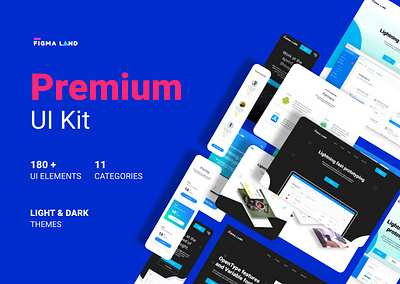 Figma - Premium UI Kit design design resources design system figma freebies landing page ui ui kit