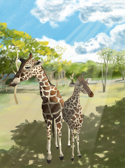 Osaka Zoo art artph giraffe japan november osaka tropical zoo