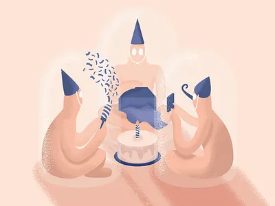 Birthday in Holders birthday birthday cake birthday party cake coronavirus covid 19 covid19 holder illustration party physical distancing social distancing vector virus