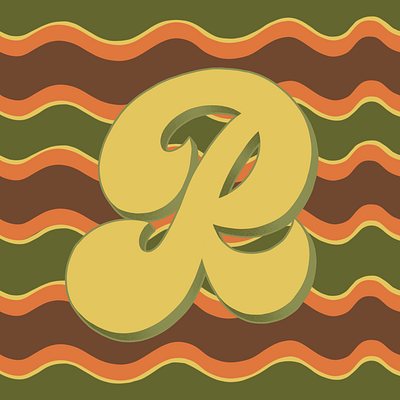 36 Days of Type R 36daysoftype 36daysoftype07 70sdesign 70sscript graphic designer hand drawn type hand lettering illustration illustrator lettering typography