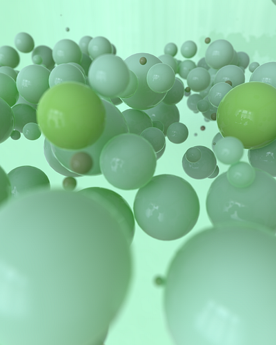 Green Balls 3d art c4d cinema 4d cinema4d