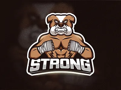 Esport Logo "STRONG" animal logo commision work design esport logo logo logo toons logodesign mascotlogo twitch twitch logo vector