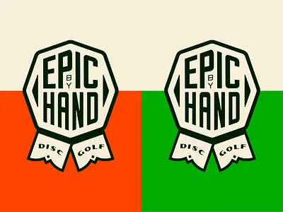 Epic Rosette badge branding custom type disc golf rosette typography
