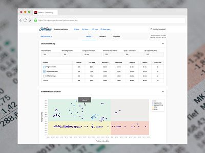 Flight shopping optimiser app dashboard dashboard ui ui webapp