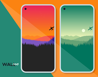 WallRod update android android app app design developer dribbble flat graphic design graphic art graphicdesign illustrator landscape illustration landscapes minimal minimalist playstore wallpapers