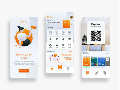 OPay - Digital Wallet App app cards design digital emoney finance gradient illustration inspiration interface landingpage mobile payment payment app payment method qrcode startup ui ux wallet