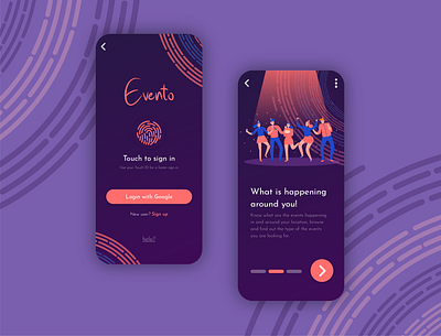 Evento - A concept design for Events Management adobe illustrator adobe xd app branding covid19 creative design design event event app flat illustration illustrator ui ux vector web