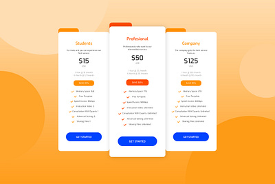 Pricing Table business design landing page design pricing professional table ui ui design user interface ux website