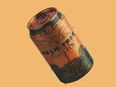 Topo Brewery Palm Tree Light Lager Packaging alcohol beer branding brand brewery logo packaging palms san francisco topo tree