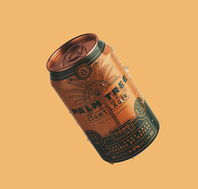 Topo Brewery Palm Tree Light Lager Packaging alcohol beer branding brand brewery logo packaging palms san francisco topo tree