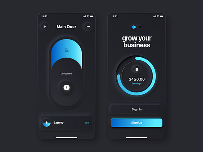 Magnetic Ui Kit app banking clean dark design figma finance minimal neumorphic neumorphism sketch tracker ui ux