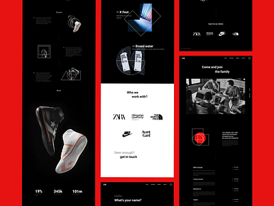 JCS Media | Concept dark grahic design minimalist red ui ux web web design