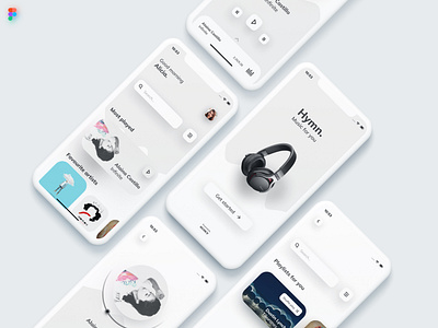 Hymn. music app UI brand identity branding branding design communication design graphic logo minimal ui ui ux ui design uidesign uiux ux ux ui ux design uxdesign uxui