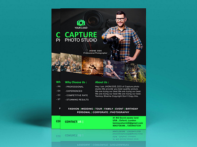 A4 size Photography Flyer Design a4 branding design dribbble invite flyer design graphic design invitation logo logodesign one side photograhy photoshop print design professional professional design shtanmoy typography