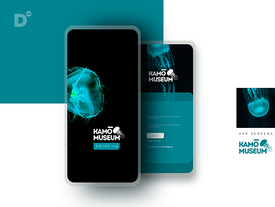 Kamo Museum - Jelly Fish App Concept adobe adobexd app design application design graphicdesigner graphics interaction design ui uidesign uiux ux