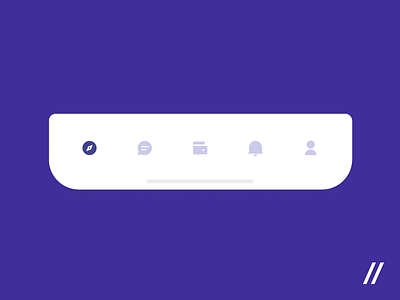 Tab Bar Animation animation app bar design menu menu bar mobile motion navigation purrweb react native tab tabbar ui ux