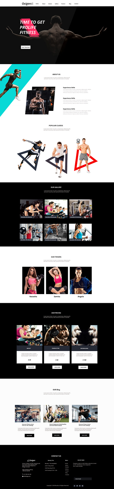 gym website design gym typography ux web webdesign