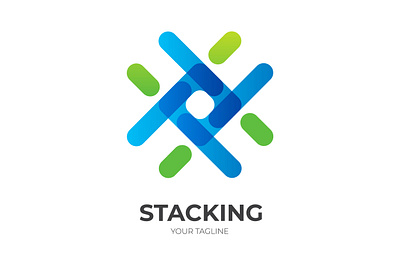 Stacking Logo abstract branding creative design illustration logo design minimal tech vector