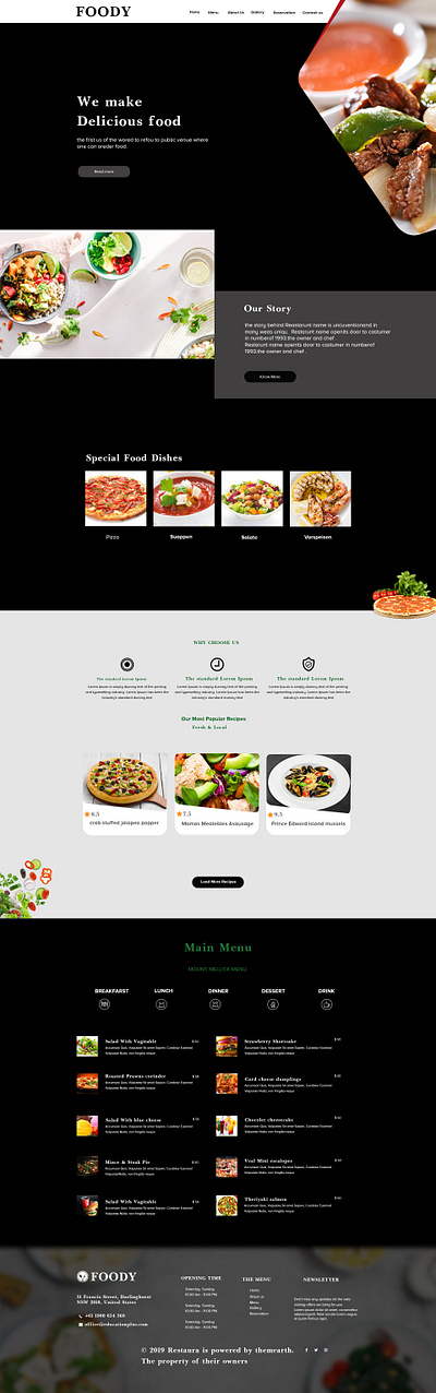 restaurant home 2 restaurant website