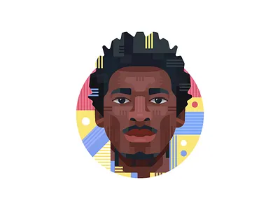 Karalang Portrait art flat head illustration illustrator layers portrait