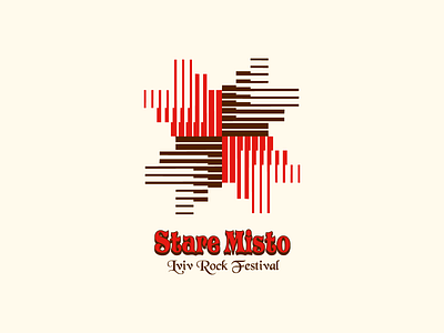 Stare Misto brand identity branding design flat icon logo lviv mykolakovalenkostudio rock typography vector