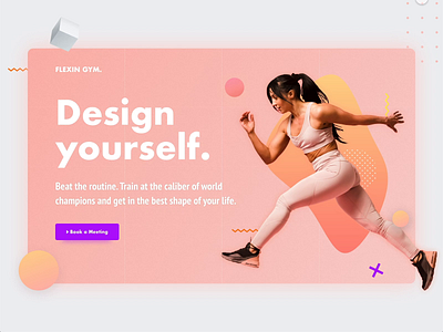 Hero Shot Animation - Fitness - Download XD animation auto animate clean design file fitness free hero hero image hero section landing layout shot ui web xd xd design