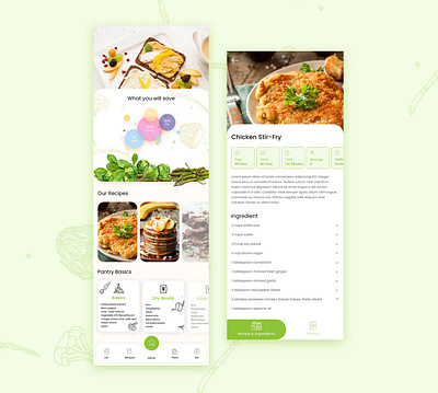 food recycler app adobe photoshop ui