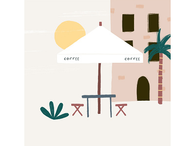 Dreaming of better times ☕️☀️ building cafe coffee coffee bar scenery terrace travel