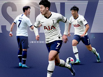 Son Heung-min - Tottenham Hotspur bpl design epl football football club football design football edit footballer gfx heung min son illustration lionel messi photoshop poster premier league soccer edit spurs wallpaper