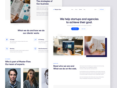 Master Flow - Available now! agency agency landing page design explore landing page minimal minimalism pricing startup template ui ui kit ui kit design ui kits ux web website website design