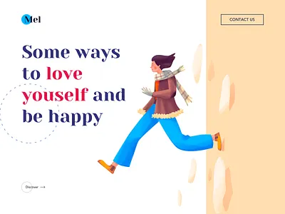 Landing Page - Melancholy clean colors design illustration landing minimal ui ux web website