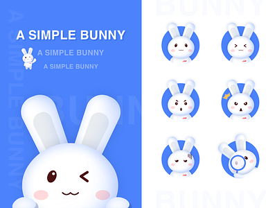 Bunny app branding design illustration logo ui vector 设计