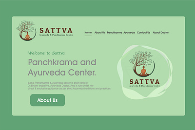 Sattva Ayurveda & Panchkarma graphic design logo ui web webdesign