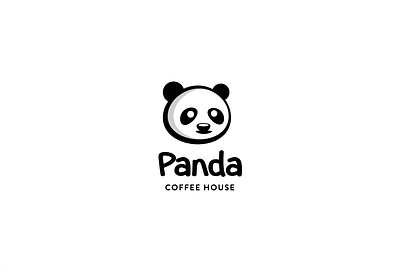 Panda Coffee House branding coffee cup logo panda