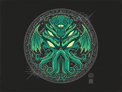 Great Cthulhu 2.0 cthulhu design illustration lovecraft patch sticker t shirt tee vector