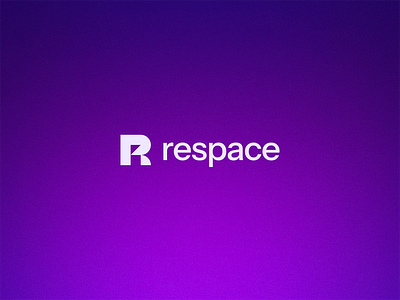 Respace – Logo Design blue branding design flat geometric geometry gradient light logo minimal minimalism minimalist purple r letter saas shape