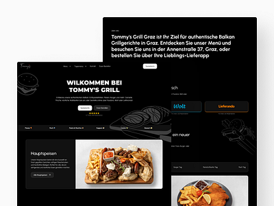 Tommy’s Grill - Restaurant Website Design food restaurant ui ux web webdesign website