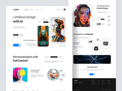 Crebai - Limitless Design with Ai agency agency ui design agency website agency website design art branding company creative creative agency creative direction design digital agency landing page portfolio studio ui web web design webdesign website