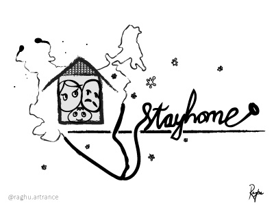 stay home dribble art corona coronavirus digital art illustration illustration art pandemic stayhome