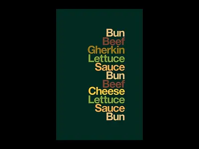 McDonald's Iconic Stacks brand design helvetica kerning type type porn typography