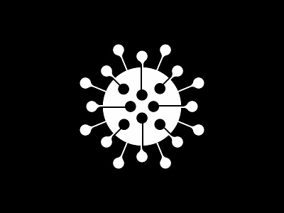 Coronavirus corona icon logo modern pandemic simple virus