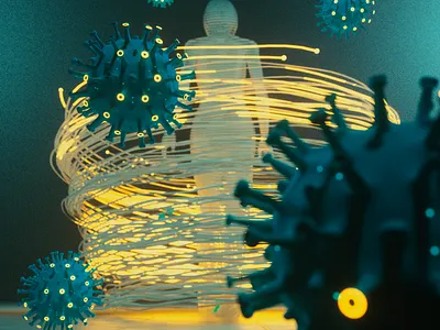 isolation 3d cinema4d covid 19 octane render