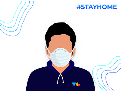 Stay Home covid19 figma flat identity illustration illustrator logo minimal photoshop stayhome staysafe vector wfh workfromhome