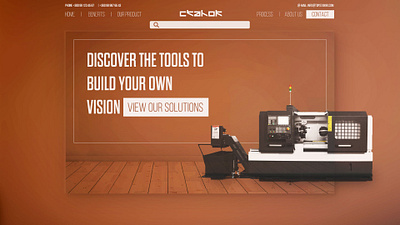 STANOK - CNC Machinery Supplier. Landing Page clean concept interface landing landing page machinery minimal simple tools trendy ui web web design website