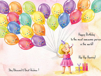 Greeting Card for bestie's birthday adobe illustrator adobe photoshop art corel draw decor art design graphic design greeting uiux vector